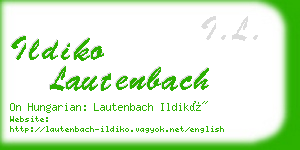 ildiko lautenbach business card